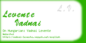 levente vadnai business card